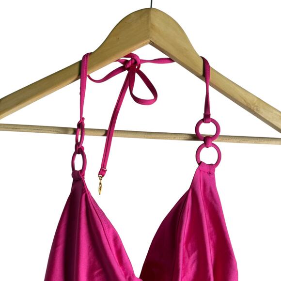 Trina Turk Monaco Ring Pink Two Piece Halter Tankini  Bottoms Swimsuit Set 10 - Picture 11 of 14